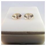 Pair of LABRODORITE - 3.54ct. Round brilliant cut