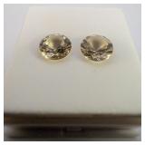 Pair of LABRODORITE - 3.54ct. Round brilliant cut