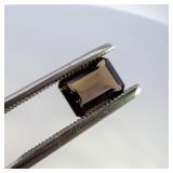 SMOKY QUARTZ - 0.88ct. Emerald cut