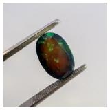 "SMOKED" ETHIOPIAN OPAL - 2.72ct. Oval brilliant cut