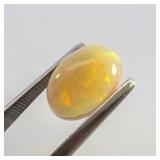 ETHIOPIAN OPAL - 3.39ct. Oval cabochon cut