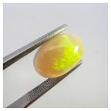 ETHIOPIAN OPAL - 3.39ct. Oval cabochon cut