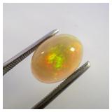 ETHIOPIAN OPAL - 3.39ct. Oval cabochon cut