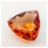 ***Large*** CITRINE - 13.1ct. Orange Trillion cut