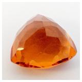 ***Large*** CITRINE - 13.1ct. Orange Trillion cut