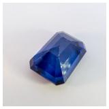 LAB GROWN BLUE SAPPHIRE - 6.37ct. Emerald cut