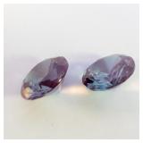 Pair of LAB GROWN ALEXANDRITE - 1.70ct. Round brilliant cut
