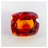 LAB GROWN ORANGE SAPPHIRE - 5.72ct. Rectangular cushion cut