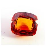 LAB GROWN ORANGE SAPPHIRE - 5.72ct. Rectangular cushion cut