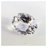 WHITE SAPPHIRE - 6.14ct. Oval brilliant cut