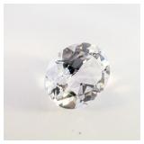 WHITE SAPPHIRE - 6.14ct. Oval brilliant cut