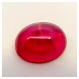 LAB GROWN STAR RUBY - 7.51ct. Oval cabochon cut