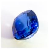***Large*** LAB GROWN BLUE SAPPHIRE - 10ct. Square cushion cut