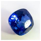 ***Large*** LAB GROWN BLUE SAPPHIRE - 10ct. Square cushion cut