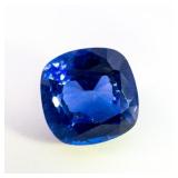 ***Large*** LAB GROWN BLUE SAPPHIRE - 10ct. Square cushion cut