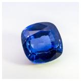 ***Large*** LAB GROWN BLUE SAPPHIRE - 10ct. Square cushion cut