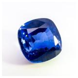 ***Large*** LAB GROWN BLUE SAPPHIRE - 10ct. Square cushion cut