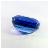 ***Large*** LAB GROWN BLUE SAPPHIRE - 10ct. Square cushion cut