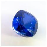 ***Large*** LAB GROWN BLUE SAPPHIRE - 10ct. Square cushion cut