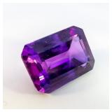 LAB GROWN PURPLE SAPPHIRE - 11.98ct. Emerald cut