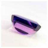 LAB GROWN PURPLE SAPPHIRE - 11.98ct. Emerald cut