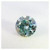 TEAL MOISSANITE - 8.5mm Round brilliant cut