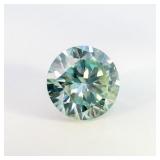 TEAL MOISSANITE - 8.5mm Round brilliant cut