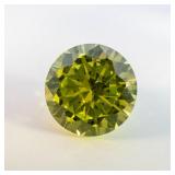 YELLOW MOISSANITE - 10mm Round brilliant cut