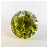 YELLOW MOISSANITE - 10mm Round brilliant cut