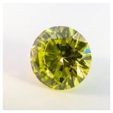 YELLOW MOISSANITE - 10mm Round brilliant cut