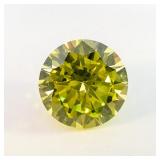 YELLOW MOISSANITE - 10mm Round brilliant cut