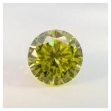 YELLOW MOISSANITE - 10mm Round brilliant cut
