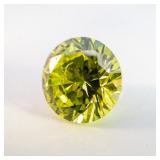YELLOW MOISSANITE - 10mm Round brilliant cut