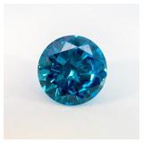 BLUE MOISSANITE - 10mm Round brilliant cut