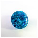 BLUE MOISSANITE - 10mm Round brilliant cut