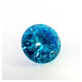 BLUE MOISSANITE - 10mm Round brilliant cut