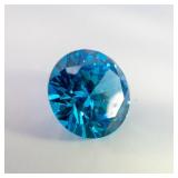 BLUE MOISSANITE - 10mm Round brilliant cut