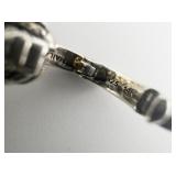 John Hardy Elephant With A Pave-Set White Topaz Trunk With Cultured Mabe Pearl sterling And 14K Yellow Enhancer.