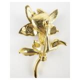 Joan Rivers Classics Collection Interchangeable Colorful Enamel gold Plated Base Metal Flower Pin Set .