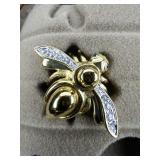 Joan Rivers Classics Collection Interchangeable Colorful Gold Plated Base Metal Set Of 2 Bee Pins. 12 Interchangeable Bee Bodies