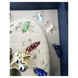 Joan Rivers Classics Collection Interchangeable Colorful Gold Plated Base Metal Set Of 2 Bee Pins. 12 Interchangeable Bee Bodies