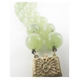Double Strand Jade 14K Bead Bracelet .