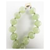 Double Strand Jade 14K Bead Bracelet .