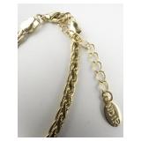 Noir Enamel CZ Accented Jaguar Base Metal Pendant Necklace .