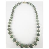 Jade & 14K Clad Bead Necklace.