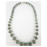 Jade & 14K Clad Bead Necklace.