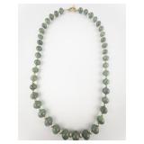 Jade & 14K Clad Bead Necklace.