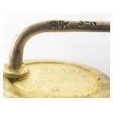 Sansbury & Nellis Gorgeous Early Twentieth Century, Opal Yellow 14K Stick Pin, Set With White Base Opal . Ornate Frame Around The Bezel