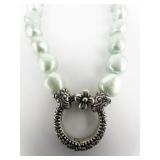 Barbara Bixby Colored-Freshwater Pearl Sterling And 18K Yellow Gold Necklace.