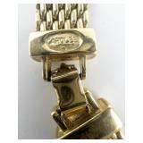 Carolee Woven Link Gold Plated Base Metal Choker Necklace.